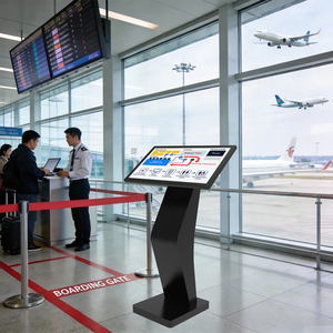 Écran tactile interactif LCD de 32 pouces de type K sur pied pour affichage publicitaire, idéal pour hôtels, banques et centres commerciaux - Product Image 6