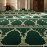 Tapis de prière de style turc pour mosquée, économique, tapis de mosquée musulman, prix usine, rouleau de tapis mural pour mosquée