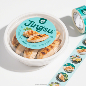 Logotipo personalizado impermeable Hamburgo caja de embalaje pegatina para alimentos para mascotas Pizza aceite de oliva para tiendas de <span class=keywords><strong>hamburguesas</strong></span> - Product Image 2