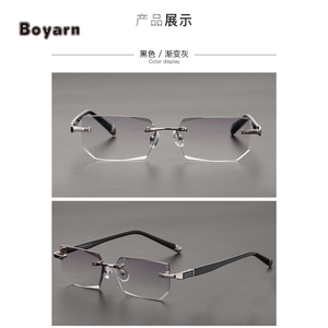 Boyarn <span class=keywords><strong>men</strong></span>'s lão thị kính và Durable bình thường lão thị kính NỬA KHUNG Kính đọc sách màu xanh ngăn chặn ánh sáng nhà máy - Product Image 4