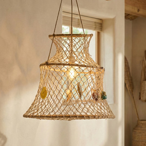 Jaula para Peces Colgante de Cuerda Estilo Mediterráneo, Color Blanco Irregular, Decoración para el Hogar, Accesorio para Fiestas de Cumpleaños al Aire Libre - Product Image 2