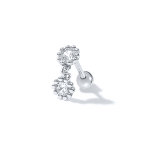 Pendientes de Plata de Ley S925 ROXI con Diseño de Girasol y Diamantes, Chapados en Oro de 18k para Mujer - Product Image 4
