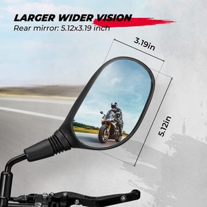 ATV Handlebar Motorcycle Mirrors 8MM & 10MM for ATV Riding with E24 - Product Image 2
