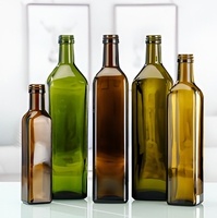 Bouteille carrée en verre opaque marron pour huile, bouteille d'huile de sésame, vente en gros, bouteille d'huile d'olive, pot d'huile de camélia et de noix