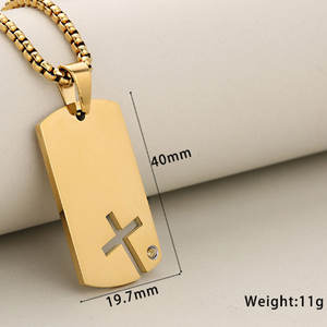 จี้สร้อยคอแฟชั่นสแตนเลสสตีล 316L แบบกำหนดเอง สร้อยคอเครื่องประดับชั้นดี สร้อยคอเปล่าประดับเพชรซิร์คอนสำหรับสลักชื่อ - Product Image 6