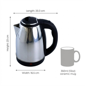 Bouilloire Électrique Sans Fil en Acier Inoxydable 1,8 L Personnalisée par le Fabricant avec Indicateur Lumineux pour l'Ébullition de l'<span class=keywords><strong>Eau</strong></span> à Usage Commercial - Product Image 4