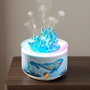 New Unique Coral Shape Aroma Air Humidifier with 2 Spray Modes and 7 Color LED Light for Cars - Product Image 1