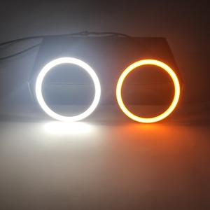 Anneau lumineux circulaire 12V blanc naturel/jaune à 2 anneaux 110 mm LED Switchback Angel Eyes - Product Image 4