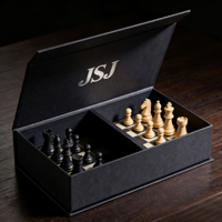 Boîtes de rangement pour échecs en carton rigide imprimées sur mesure de luxe, pliables, avec fermeture magnétique