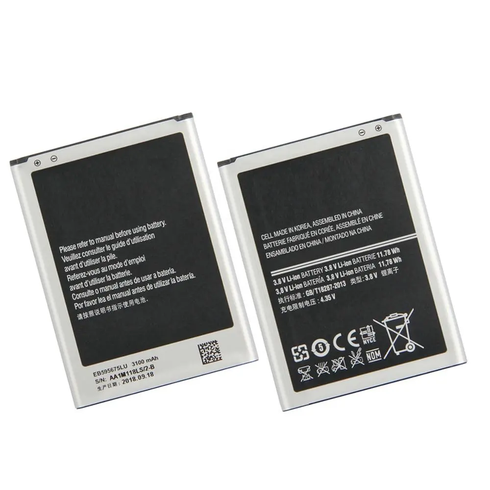 Full New Manufacturer Promotion Samsung Galaxy Note 2 N7100 N7102 Lithium Cell Phone Battery EB595675LU Replacement Battery
