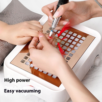 Machine de nettoyage d'ongles double face JSDA A8 avec aspiration, en plastique, 100V-240V, pour polissage et élimination de la poussière, emballage en boîte couleur