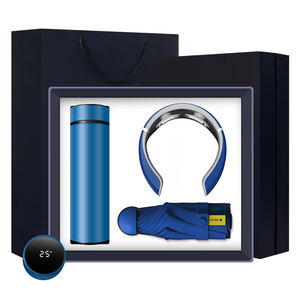 3 fiaschetta sottovuoto in metallo da 1 450ml + massaggiatore per collo P3 + Capsule con Design natalizio personalizzate portaombrelli per matrimonio Set regalo da sposa - Product Image 2