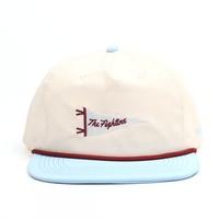 Nylon pet met twee kleuren, platte klep, ongestructureerd, vintage, snapback sluiting voor buiten