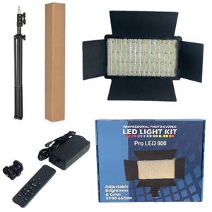 Kit d'éclairage LED professionnel pour <span class=keywords><strong>TikTok</strong></span> & <span class=keywords><strong>Youtube</strong></span> Content Creators Pro U800 LED avec trépied et chargeur - Product Image 2