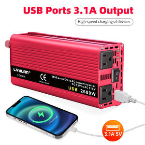 <span class=keywords><strong>LVYUAN</strong></span> 2000W 2500W Peak Power <span class=keywords><strong>Inverter</strong></span> <span class=keywords><strong>1000W</strong></span> 12V à 110V avec USB pour une utilisation de secours en voiture - Product Image 4