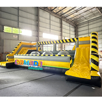 Nouveau design populaire : Jeu sportif gonflable Wipeout, Grand jeu d'obstacles gonflable avec balles de course, Jeux gonflables pour entreprises de location