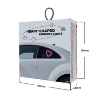 Lumières Décoratives Néon Romantiques Solaires LED pour Vitrines, Lumière LED USB en Forme de Cœur ou Arc-en-Ciel pour Voiture