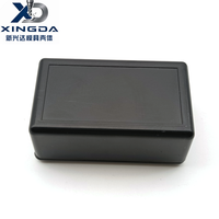 Boîtier électronique rectangulaire noir en plastique ABS moulé par injection, finition lisse, pour mini-circuit imprimé, module électronique DIY