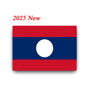 Banderas Nuevas al por Mayor 2025 en Tamaño 90*150cm, Incluida la <span class=keywords><strong>Bandera</strong></span> de <span class=keywords><strong>Laos</strong></span> 3x5 Pies con Impresión Digital Personalizada para Banderas de Todos los Países - Product Image 1