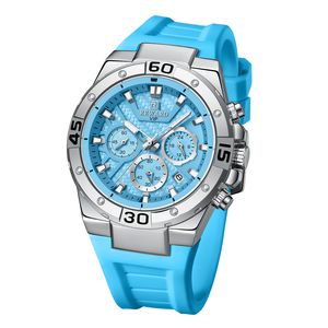 Montres sport à quartz REWARD pour hommes, logo personnalisé, chronographe en silicone, montres tendance pour adolescents, montres de luxe pour hommes - Product Image 5