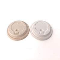 80mm 90mm Biodégradable Compostable Jetable Papier Canne à Sucre Bagasse Fibre Tasse à Café Couvercle