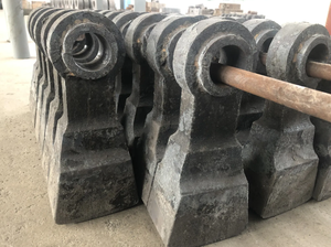 디젤 해머 밀 크러셔 기계 턱 플레이트 유형 스크린이있는 광광 채광을위한 고 망간강 단조 100kg 중국 - Product Image 3