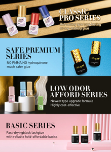 Lem perekat ekstensi bulu mata palsu, lebih kuat kelembaban rendah tahan air hitam bening UV profesional - Product Image 6