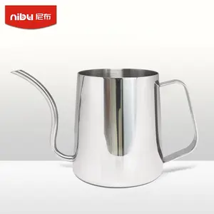 NIBU أفضل سعر للتخييم اليدوي المحمول صب فوق الفولاذ المقاوم للصدأ goseneck وعاء قهوة