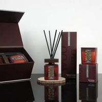 Ensemble cadeau de bougies parfumées de luxe et diffuseurs à bâtonnets pour la maison, avec étiquette personnalisée et certification CE, pour la maison et l'hôtellerie