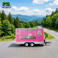 Nouveau type de camion de cuisine personnalisable, remorque de restauration de rue pour la vente de café, chariot de traiteur, burgers, frites, camion de cuisine mobile