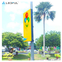 Écran LED d'affichage publicitaire extérieur couleur P4 P5 P6 P8 avec contrôle sans fil pour poteaux de rue