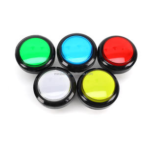 厂家直销 45 毫米黑边街机按钮 篮球机控制台 视频游戏灯光控制开关 钥匙投币式游戏 - Product Image 6