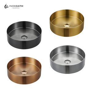 Elegante Lavabo Moderno in Acciaio Inox SUS304 Spazzolato, Facile da Pulire, con Scarico <span class=keywords><strong>per</strong></span> Casa - Product Image 6