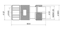 25MGF-2F Mental Hose Reverse Plug ein wasserdichter Stecker GX25 2-8-poliger Rundflansch-Kabelst ecker Aviation