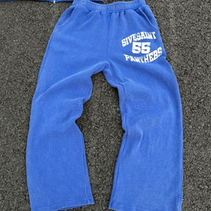 Comfort Casual Acid Wash Knit Waffle Tracksuits Custom Oversized Heavyweight Waffle Hoodie and Sweatpants Set <b>Jogging</b> <b>Suit</b> - Product Image 4