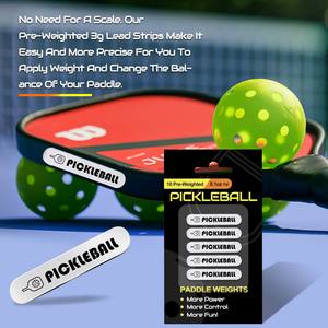Bande de plomb pour pickleball, poids de 3g, pour raquettes de pickleball, équipement d'entraînement de golf, bande de plomb pour raquette de tennis - Product Image 3