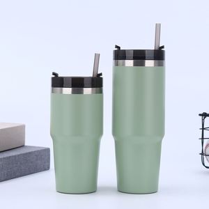 Gobelet isotherme à double paroi de 20 oz en acier inoxydable avec couvercle à paille pour les trajets quotidiens en voiture - Product Image 6