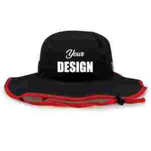 Sombrero de Pescador Vaquero de Poliéster con Bordado Personalizado Unisex HKZB, Bordado 3D Multicolor, Ajustable para Exteriores - Product Image 1