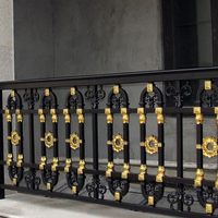 Rampe d'escalier verticale extérieure en alliage d'aluminium de haute qualité pour balcon et escalier de villa