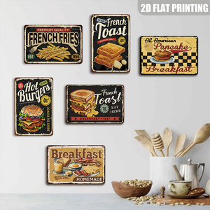 Letrero Metálico <span class=keywords><strong>de</strong></span> Papas Fritas, Estilo Retro <span class=keywords><strong>de</strong></span> Comida Rápida, Decoración Rústica para Pared <span class=keywords><strong>de</strong></span> Cocina, Cafetería, Restaurante, Regalo - Product Image 3