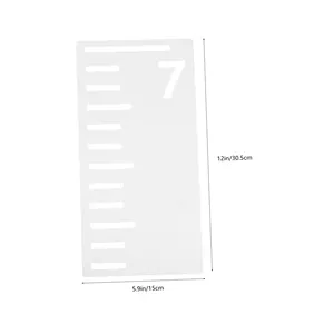 Wachstumsdiagramm-Stencil wiederverwendbar Zoll-Skala Lineal-Schablone Malerei auf Holz Messung der Höhe von Kindern Wanddekoration für Bauernhaus