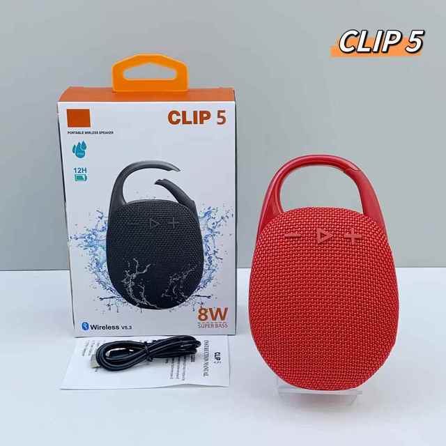 Clip5 Mini Portable Wireless BT Speaker 5W Bass Outdoor Sport Speaker Home Gift Clip4 Mini Boombox Speakers With Hook
