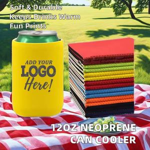 Bolsa Enfriadora de Neopreno Promocional de 12 oz con Impresión por Sublimación de Color Sólido, Fundas Portátiles para Botellas y Vasos de Cerveza - Product Image 2