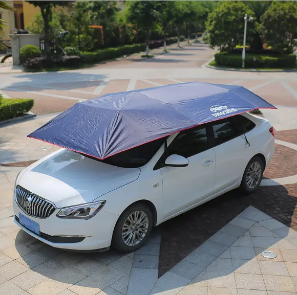 4.2M katlanır taşınabilir çadır güneş araba oto güneşlik şemsiyesi koruma yarı otomatik su geçirmez güneş gölge çatı örtüsü E0297