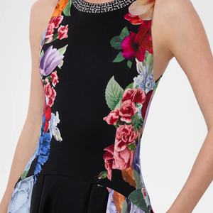 ชุดเดรสยาวลายดอกไม้คอกลมแขนกุดผ้าชีฟองลำลองพิมพ์ลายดิจิตอล - Product Image 6