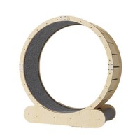 Tapis roulant pour chat d'intérieur, structure en bois massif classique de luxe, roue de course silencieuse, surface lisse sûre et non toxique, facile à utiliser