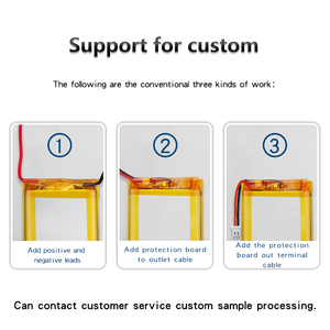 カスタマイズされた351624 583450 602755 503048 1000mAhリチウムイオン電池652540 502540 3.7V 650mAh充電式リチウムポリマー電池 - Product Image 2