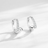 Boucles d'oreilles créoles géométriques à motifs croisés pour femmes et jeunes filles, en argent sterling 925, bijoux de fête, de mariage et cadeaux