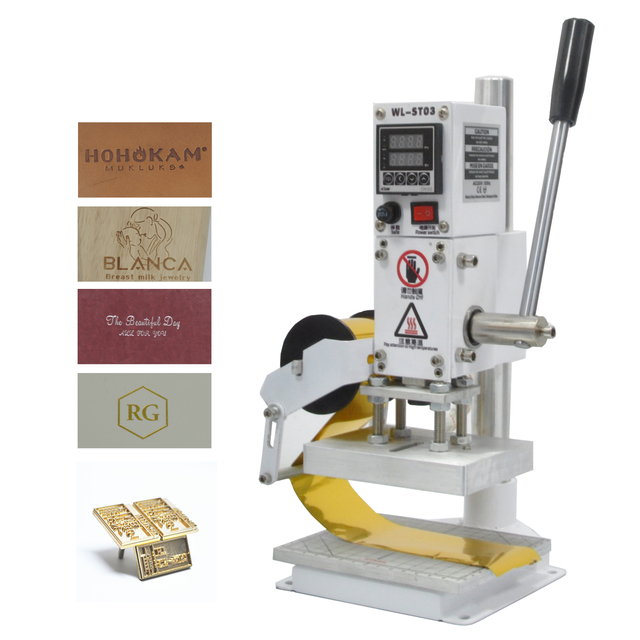 Small Manual Hot Foil Stamping Machine for Card Wood Paper Glass Leather Logo Embossed Hot Stamping Machine PU PVC