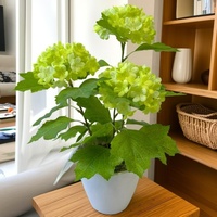 Usine En Gros À La Main Doux Vrai Toucher Hortensia Fleurs Artificielles Mini Pot Résistance Aux UV Matériel Vivant De Mariage Décor À La Maison